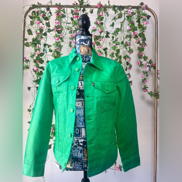 Levi’s Island Green Trucker Jacket, Men’s XS NWT - Picture 4 of 5